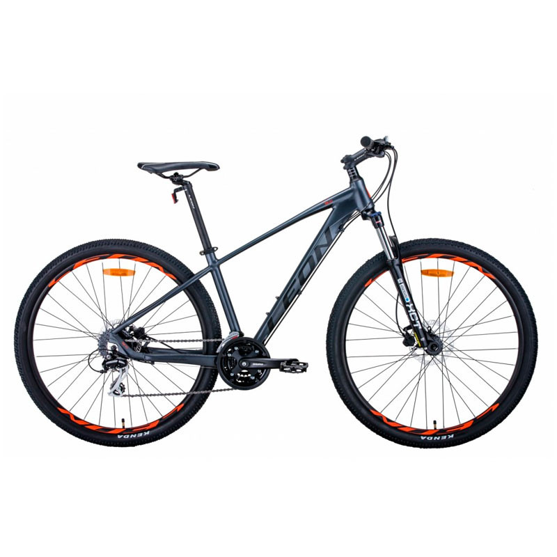 Велосипед 29" LEON TN-80 2021 графітовий з чорним і помаранчевим (матовий)